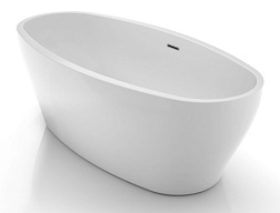 CRA17080 CRANSTON Ванна акриловая белая, свободностоящая, в комплекте с сифоном и металлической рамо