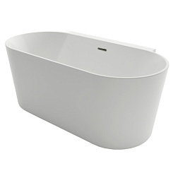 MED17080 MEDFORD Ванна акриловая белая, пристенная, в комплекте с сифоном и металлической рамой, 170