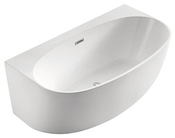 CAM18090 CAMBRIDGE Ванна акриловая белая, пристенная, в комплекте с сифоном и металлической рамой, 1