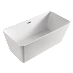 LIN17080 LINCOLN Ванна акриловая белая, свободностоящая, в комплекте с сифоном и металлической рамой
