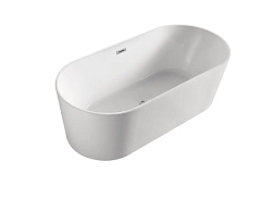 BRI18080 BRISTOL Ванна акриловая белая, свободностоящая, в комплекте с сифоном и металлической рамой