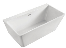 OXF17083 OXFORD Ванна акриловая белая, пристенная, в комплекте с сифоном и металлической рамой, 1700